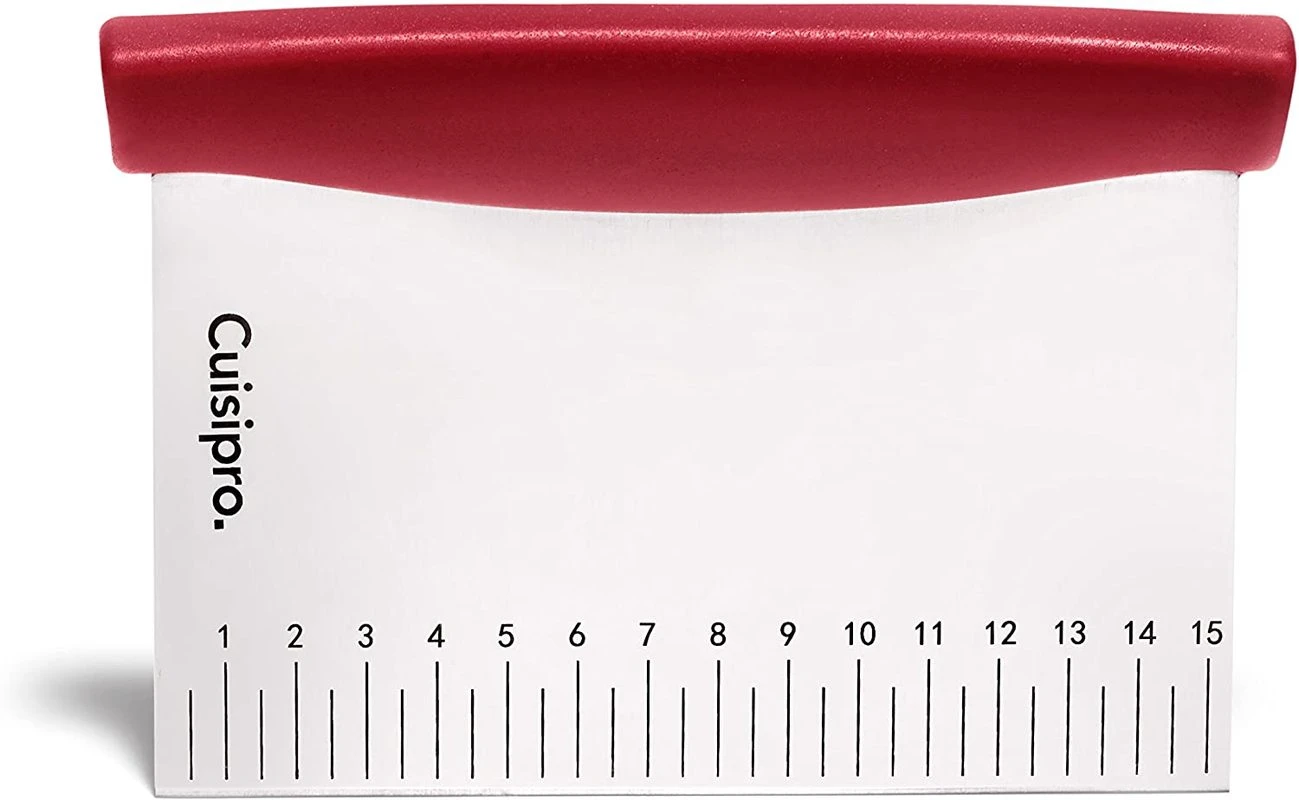 Cuisipro Stainless Steel Dough Cutter Red 2 Cuisipro Stainless Steel Dough Cutter Red - Image 2