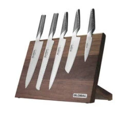 Global Takumi 6pc Knife Block Set Walnut