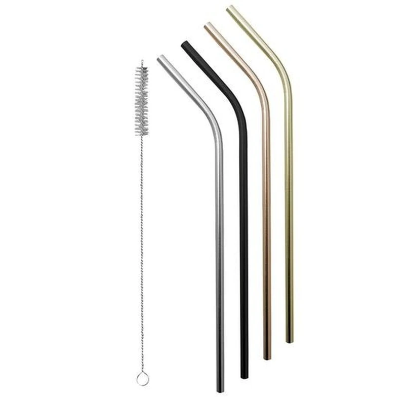 Avanti Stainless Stainless Steel Straws With Cleaning Brush Set 1 Avanti Stainless Stainless Steel Straws With Cleaning Brush Set