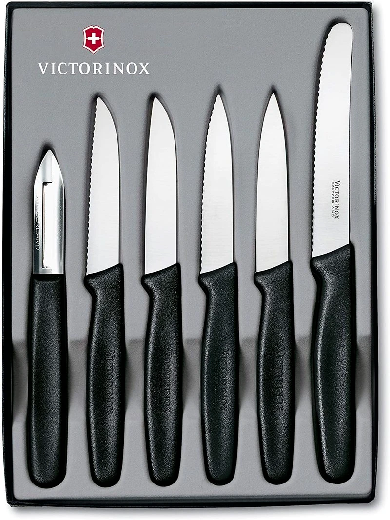 Victorinox Paring Knife Set 6 Piece Nylon Black 1 Victorinox Paring Knife Set 6 Piece Nylon Black