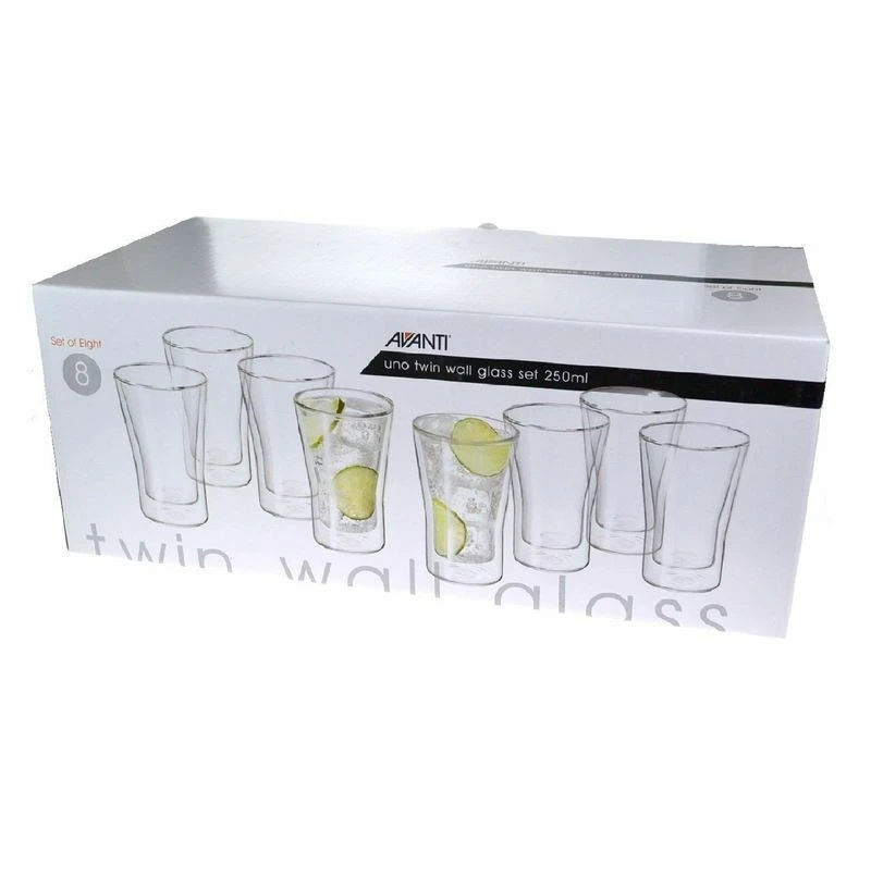 Avanti Uno Twin Wall Glass 250ml 8 Piece 3 Avanti Uno Twin Wall Glass 250ml 8 Piece - Image 3