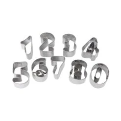 Number Cutter 9 Piece - Silver