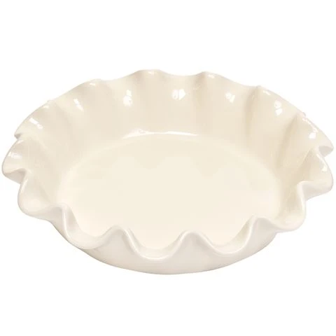 Emile Henry Ruffled Heart Ceramic Cake Dish Clay 1 Emile Henry Ruffled Heart Ceramic Cake Dish Clay