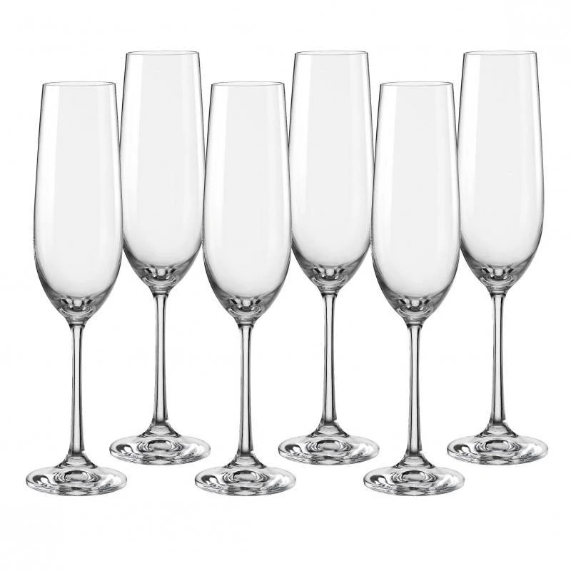 Viola Flutes Glass Set Of 6 190ml 1 Viola Flutes Glass Set Of 6 190ml