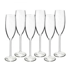 Maxima Champagne Flutes Glass Set Of 6 220ml