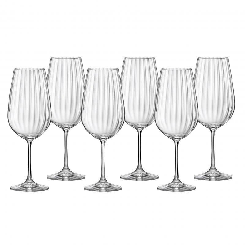 Crystal Set Of 6 Waterfall Wine Glass 2 Crystal Set Of 6 Waterfall Wine Glass - Image 2