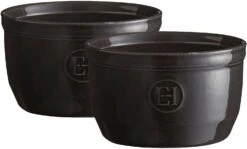Emile Henry Ramekin Dish No10 Set Of 2 Charcoal