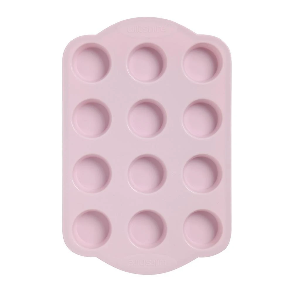 Silicone Mini Muffin Pan 12 Cup Pink 2 Silicone Mini Muffin Pan 12 Cup Pink - Image 2
