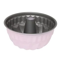 Two Tone Bundt Pan Silver/Pastel Pink 21x9cm