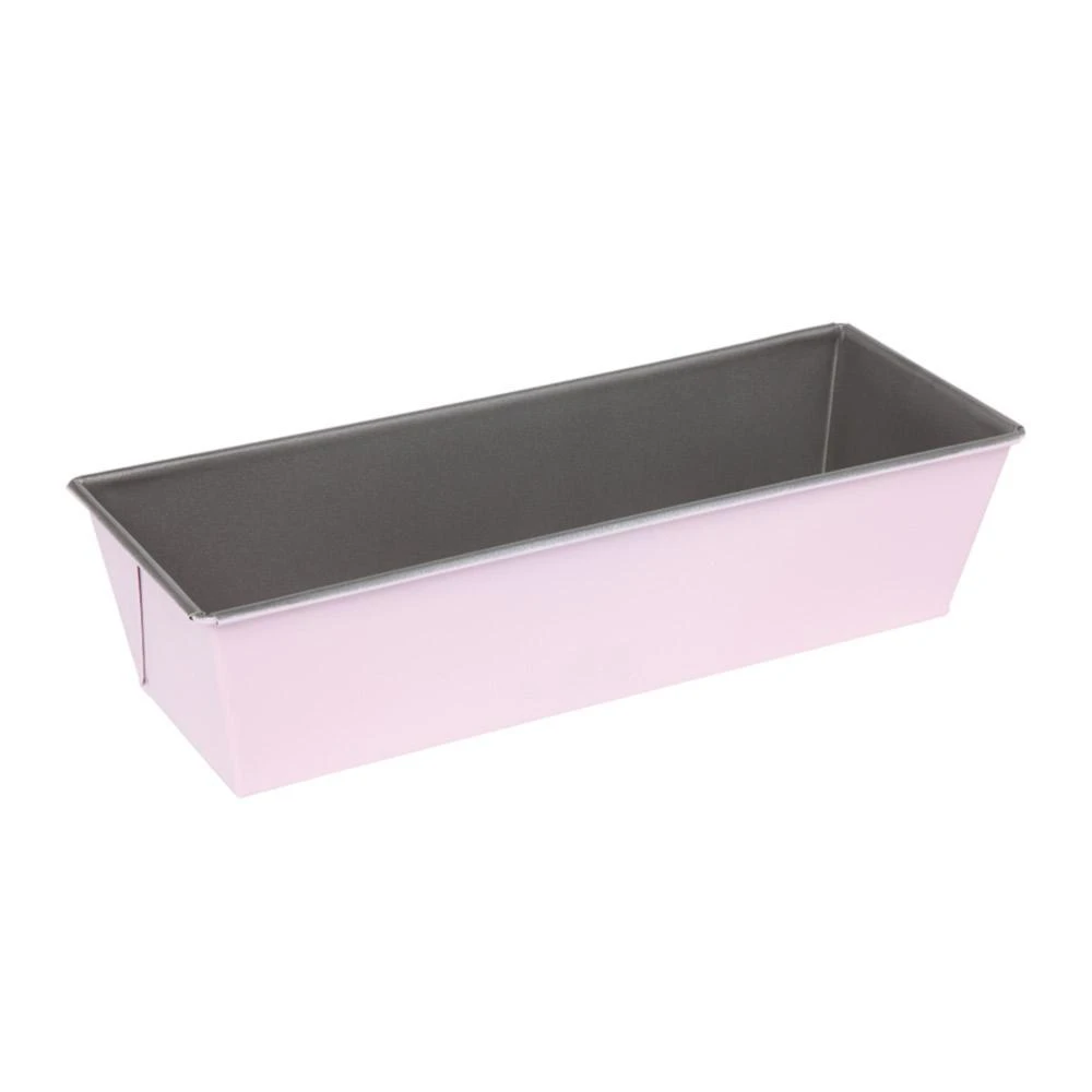 Two Tone Loaf Pan Silver/Pastel Pink 30x11x7cm 1 Two Tone Loaf Pan Silver/Pastel Pink 30x11x7cm