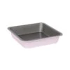 Two Tone Square Cake Pan Pink 20x20x5cm