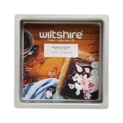 Silver Anodised Square Cake Pan Silver 20x20x5cm 5 Silver Anodised Square Cake Pan Silver 20x20x5cm -Victorinox shop 9310346404662.PT02