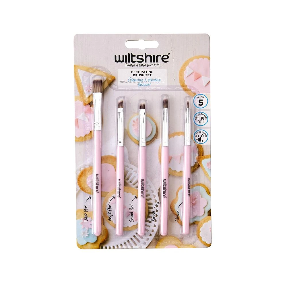 Decorating Brush Set Of 5 -Pink 2 Decorating Brush Set Of 5 -Pink - Image 2