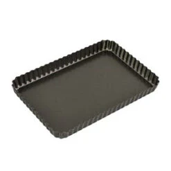 Non Stick Loose Base Fluted Rectangular Quiche Pan -Victorinox shop Bakemaster Non Stick Loose Base Fluted Rectangular Quiche Pan 31x21x3 5cm 1 2000px