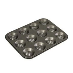 Perfect Crust Non Stick 12 Cup Shallow Baking Pan 32x24cm