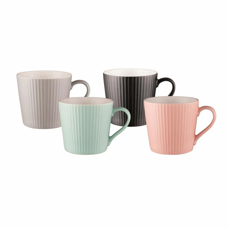Mod Mug Set Of 4 Ribbed 1 Mod Mug Set Of 4 Ribbed