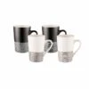 Tube Mug Set Of 4 Monochrome Hem
