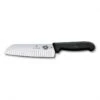 Victorinox Santoku Knife Fluted Edge - 17cm Black