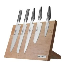 Global Takumi 6pc Knife Block Set Maple
