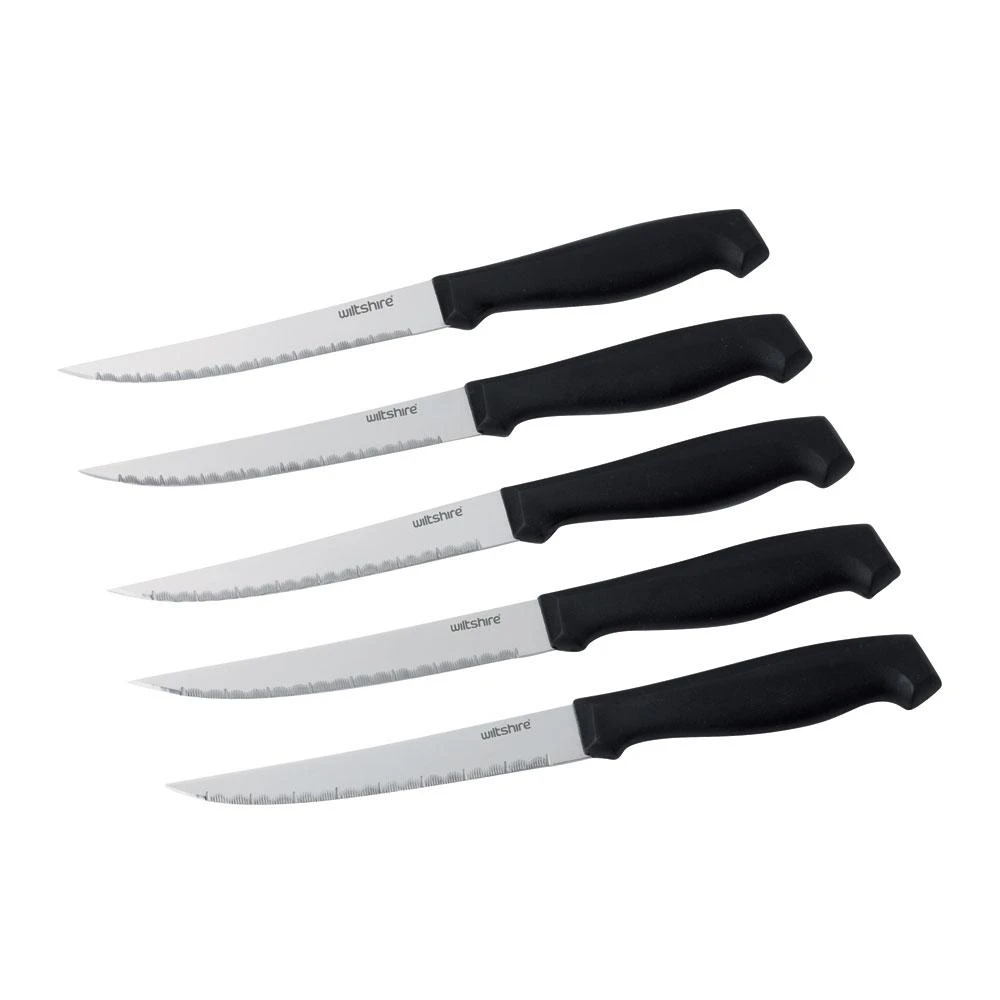 Laser Steak Knife 6 Piece Black 1 Laser Steak Knife 6 Piece Black