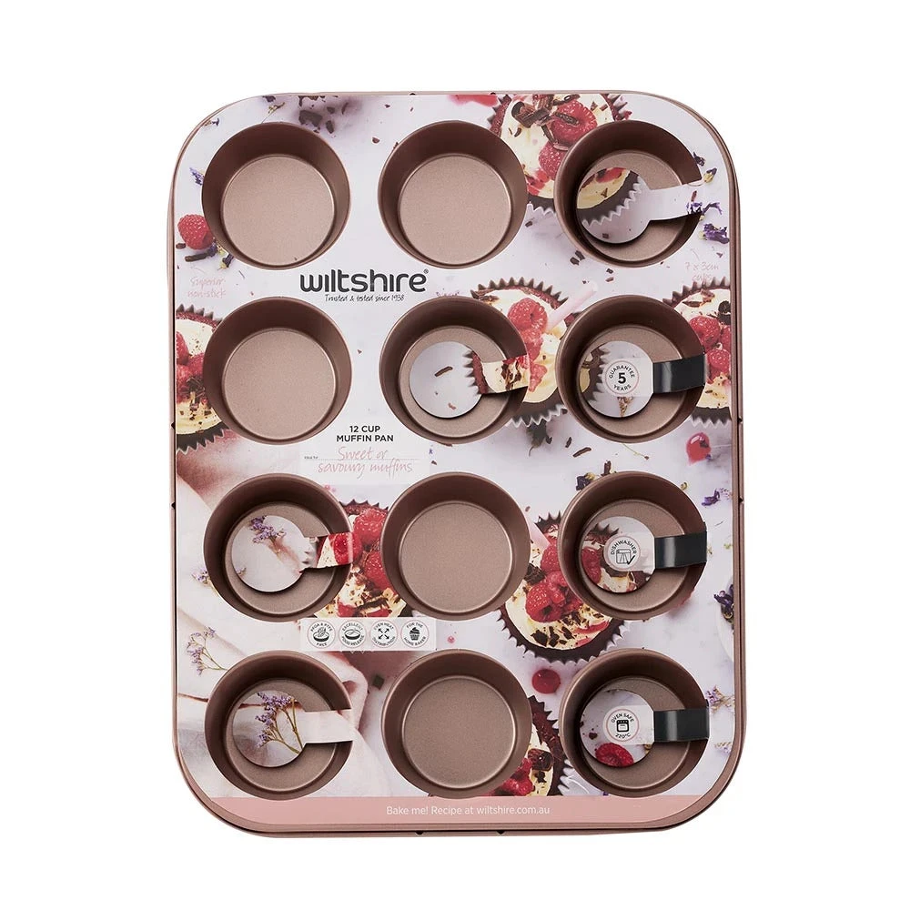 Rose Gold 12 Cup Muffin Pan 1 Rose Gold 12 Cup Muffin Pan