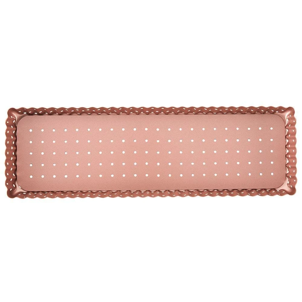 Rose Gold Perforated Quiche And Tart Pan 2 Rose Gold Perforated Quiche And Tart Pan - Image 2