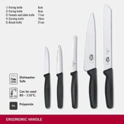 Victorinox Kitchen Set Nylon Black Stainless Steel Knife -Victorinox shop da7f3f09354760b7cb441ccb8ce61f66